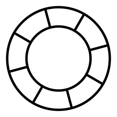 Vector Design Illustration Lifebuoy Icon Style