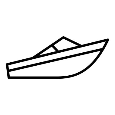 Vector Design Illustration Powerboat Racing Icon Style