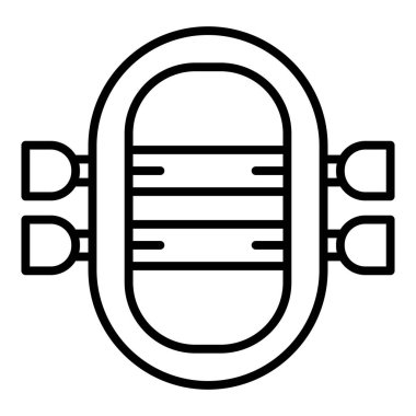 Vector Design Illustration Rafting Icon Style