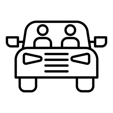 Vector Design Illustration Carpool Icon Style