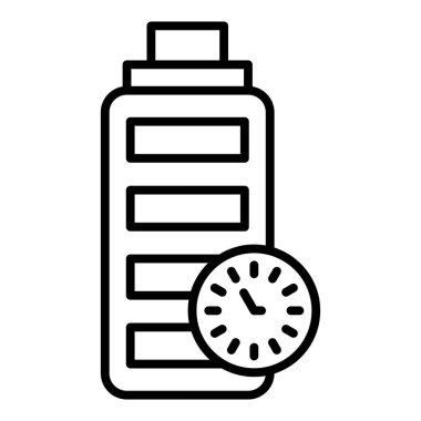 Vector Design Illustration Battery Duration Icon Style
