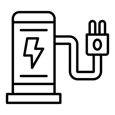 Vector Design Illustration Charging Stand Icon Style