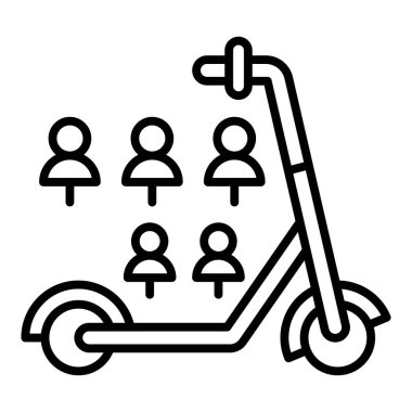 Vector Design Illustration Electric Scooter Share Icon Style