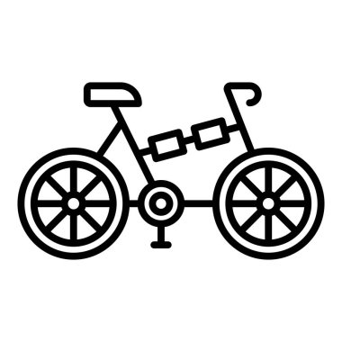 Vector Design Illustration Folding Bicycle Icon Style