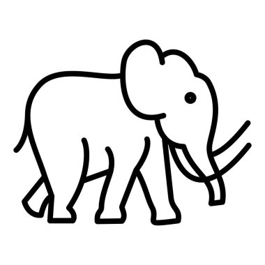 Vector Design Illustration Mammoth Icon Style