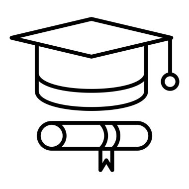 Vector Design Illustration Graduate Icon Style