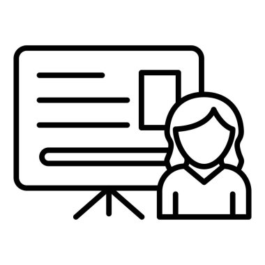 Vector Design Illustration Teacher Icon Style