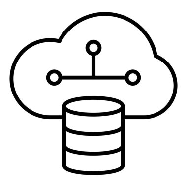Vector Design Illustration Cloud Storage Icon Style