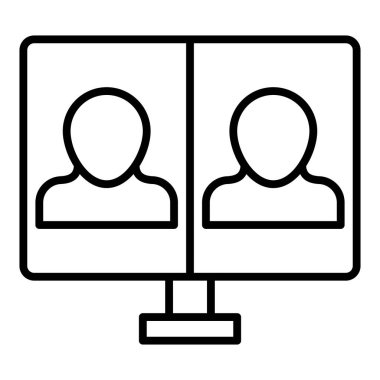 Vector Design Illustration Conference Call Icon Style