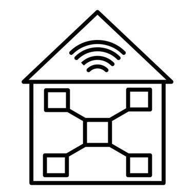 Vector Design Illustration Home Network Icon Style