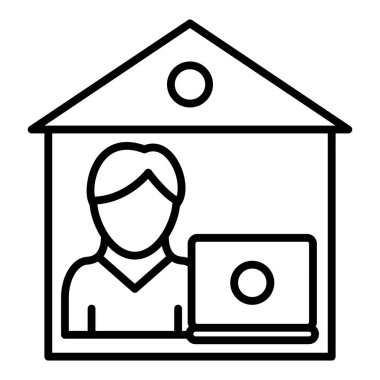 Vector Design Illustration Home Office Icon Style