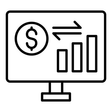 Vector Design Illustration Online Trading Icon Style