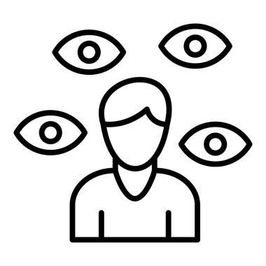 Vector Design Illustration Paranoia Icon Style