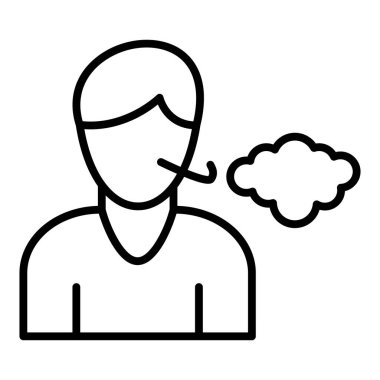 Vector Design Illustration Shortness Of Breath Icon Style