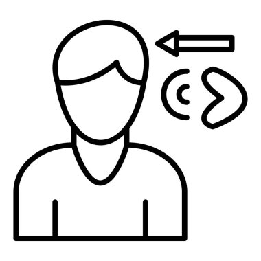 Vector Design Illustration Auditory Hallucination Icon Style