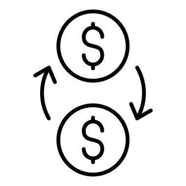 Vector Design Illustration Cash Flow Icon Style