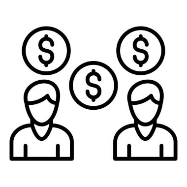 Vector Design Illustration Employee Costs Icon Style