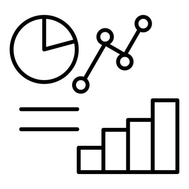 Vector Design Illustration Market Analytics Icon Style