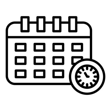 Vector Design Illustration Deadline Icon Style