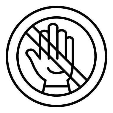 Vector Design Illustration Hand Off Icon Style