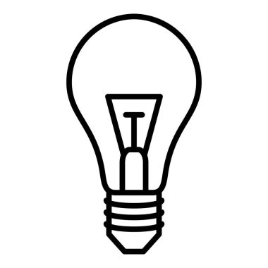 Ampul simgesi. vektör illüstrasyonu