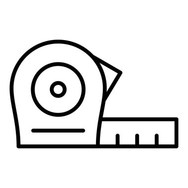 tape measure line icon. outline vector illustration