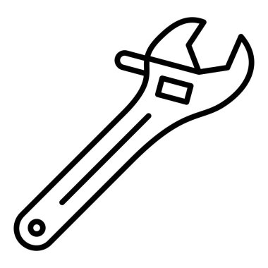 İngiliz anahtarı. Web simgesi basit illüstrasyon