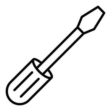 Tornavida. Web simgesi basit illüstrasyon