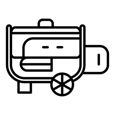 car icon. outline illustration of suitcase vector line design elements.