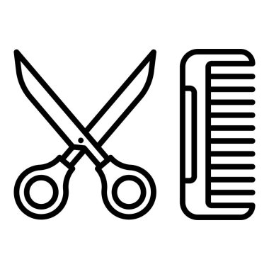scissors icon. barber shop symbol. vector illustration