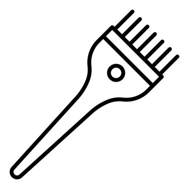 comb brush icon. outline toothbrush vector illustration. isolated contour symbol