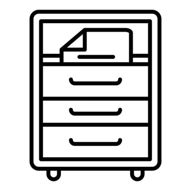 Çekmece simgesi vektör illüstrasyonu