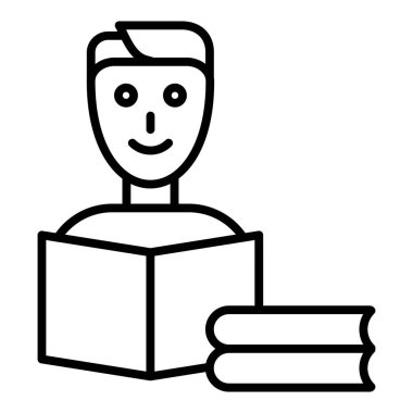 Kitap. Web simgesi basit illüstrasyon