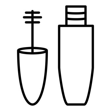 nail polish icon. outline illustration of mascara brush vector icons for web
