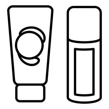 black line nail polish icon isolated on white background. vector illustration