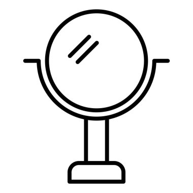 Ayna. Web simgesi basit illüstrasyon