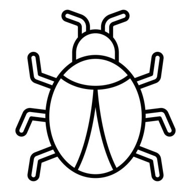 hata simgesi vektörü. Böcek işareti. izole edilmiş sınır sembolü çizimi