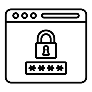 password web icon. simple illustration of security system vector icons for your design