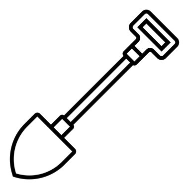 kürek simgesi vektör illüstrasyonu