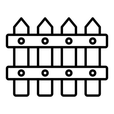 çit simgesi vektör illüstrasyonu