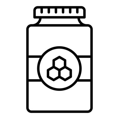 Kavanoz. Web simgesi basit illüstrasyon