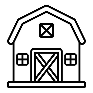 ahır simge vektör çizim