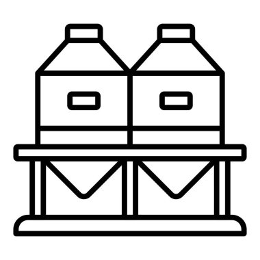 milk icon vector. outline thin line sign. isolated contour symbol illustration