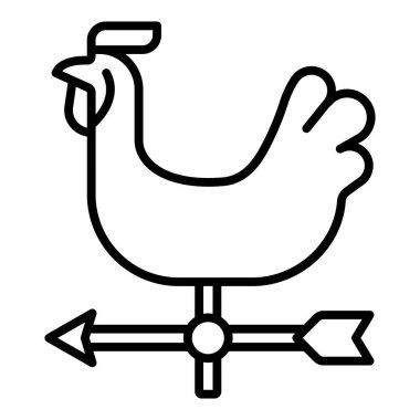 rocking chair icon. outline illustration of bird vector icons for web