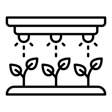 bitki simgesi vektörü. İnce çizgi işareti. izole edilmiş sınır sembolü çizimi