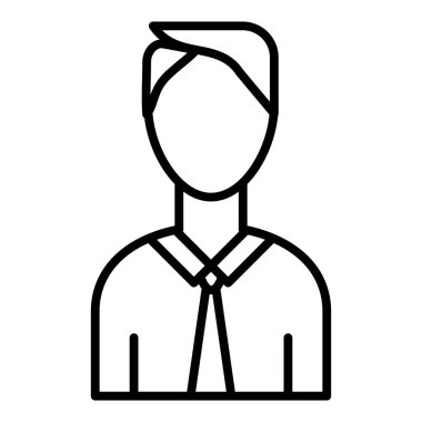 man avatar icon. outline businessman vector illustration. isolated on white background