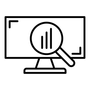 bilgisayar monitörü Büyüteç vektör çizim tasarım ile