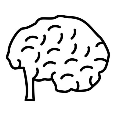 brain icon vector. outline illustration of virus