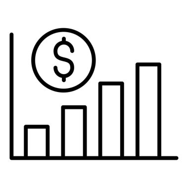 finansal büyüme grafik vektörü simgesi