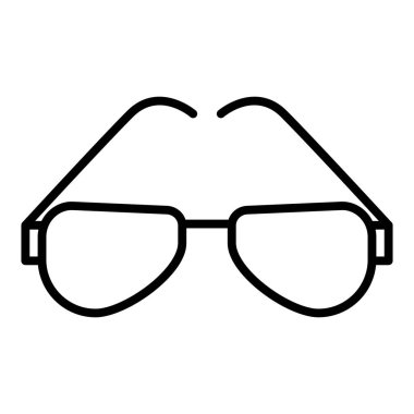 Gözlük ikonu. vektör illüstrasyonu